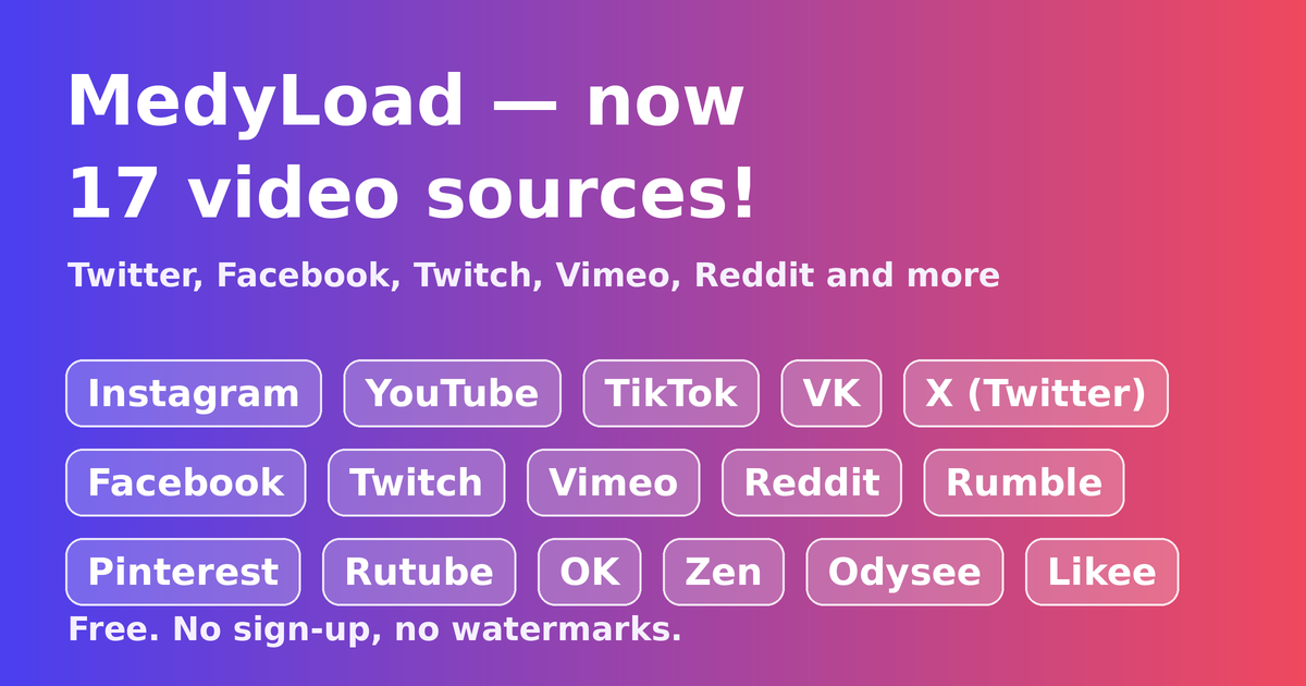 MedyLoad — 17 видео осол